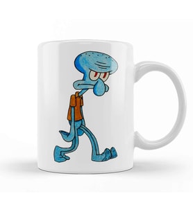 Grumpy Squidward Kupa Bardak Porselen