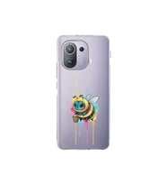 Xiaomi Mi 11 Pro ile uyumlu Splash arı tasarımlı şeffaf silikon kılıf