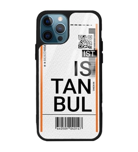 iPhone 12 Pro Max Uyumlu Bilet Tasarımlı Glossy Telefon Kılıfı