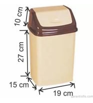 Garanti Metal 7407 Plastik İtme Kapaklı Çöp Kovası (8,4 Litre)