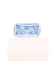 Kaukko Transparent Spring Kalem Çantası Blue Flowers K2614 (Mavi)