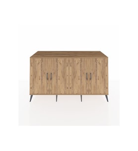 Kronos Konsol 4 Raflı 4 Kapaklı 176x59x99 Çam-Çam