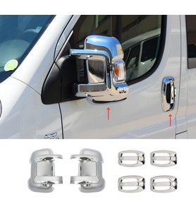 Peugeot Boxer Krom Kapı Kolu 4 Kapı +Ayna Kapağı Abs 2 Parça 2006 Ve Üzeri (Gümüş)