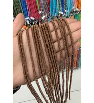 Hematit Taşı Rondela Kesim 4x1mm- Parlak Kahverengi Doğal Taş Dizi