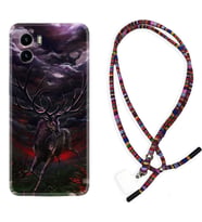 Vivo Y15S Y32 Y33S Y51 Y53S Kılıf Boyun Asklı Rasta Silikon Dark Deer 1786