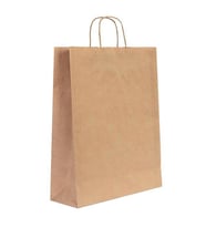 Burgu Saplı Kraft Kağıt Çanta 32x40x12cm 250 ADET