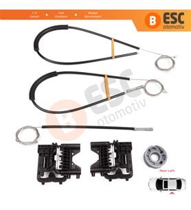 Land Rover Rang.e Rover Sport MK2 L494 2013-2022 LR078871 İçin Arka Sol Kapı Cam Kriko Tamir Seti