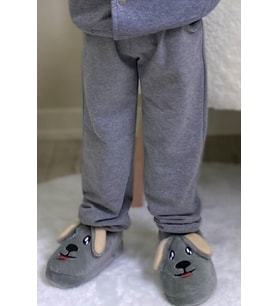 Breeze Erkek Çocuk Eşofman Altı Cepli 3-8 Yaş, Koyu Gri Melanj