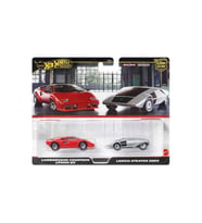 Hot Wheels Premium JBL02 Car Culture 2 Pack Lamborghini Countach Lp5000 Qv // Lancia Stratos Zero