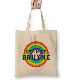 Kevin De Bruyne - Vintage Retro Rainbow Style Bez Çanta Uzun Saplı