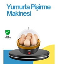 7 Yumurta Kapasiteli Yumurta Pişirme Makinesi Rafadan Orta ve Katı