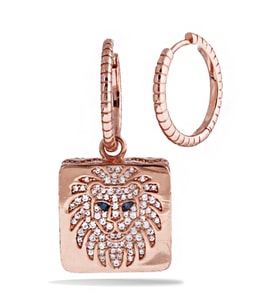 Aslan Gümüş Küpe Sb2120 (Rose)