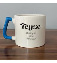 Teyze Baskılı Mavi Kulplu D Kupa
