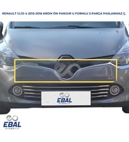 Renault Clio 4 Krom Ön Panjur Çıtası U Formlu 2 pcs 2012-2016 Paslanmaz Çelik