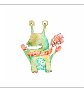 Sevimli Uzaylılar Sticker 1 Duvar Sticker 30x25 CM