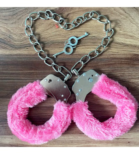 Hediye Tozu Peluş Fantazi Metal Kelepçe Pembe