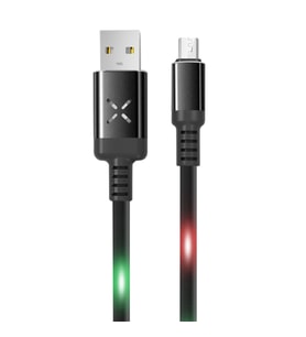 Dc09 Ses Duyarlı Işıklı Micro Usb Kablo 1M 2A - Siyah