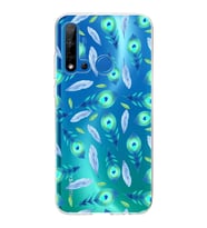 PrintiFy Huawei P20 Lite 2019 ile Uyumlu 1mm Slim Fit Nazar Boncuğu 3 Baskılı Şeffaf  Kılıf