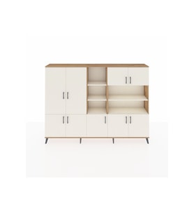 Arges Dolap 14 Raflı 9 Kapaklı 220x30x163 Çam-Aytaşı