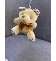 Tekli Kahve Peluş Ayıcık Anahtarlık