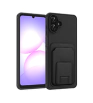 Lexroo Galaxy A07 Kılıf Kartlıklı TPU Bikart Kılıf - Siyah
