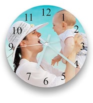 Cam Saat(29 cm)istenilen resim baskısıyla