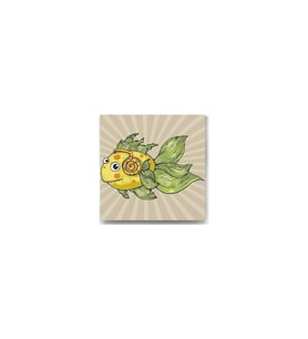 DBSanatevi Kulaklıklı Balık Tablo 70 X 70 Cm