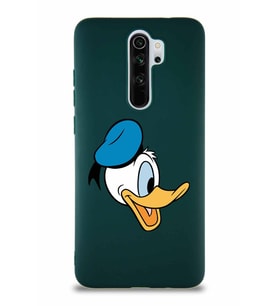 Xiaomi Redmi Note 8 Pro Soft Premier Kapak Donald Duck-F Tasarımlı Silikon Kılıf - Yeşil (Şeffaf)