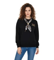 Kadın Spor Sıfıryaka Sweatshirt Fular lı BGL-ST05062 (Siyah)