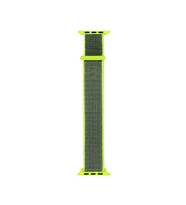 Apple Watch 7 41mm Uyumlu Kordon Hasır Örgü Kumaş Band-03 Strap Kayış (MAVI-BEYAZ)