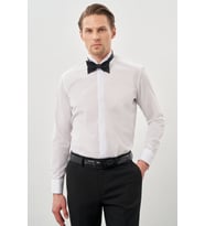 Uzun Kol Düz Pamuklu Slim Fit Gömlek 1004260060