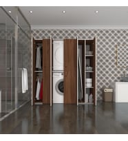 Kenzlife çamaşır-kurutma makinesi dolabı ve giysi dolabı suyuti sağ cvz 180*170*60  banyo (Beyaz)