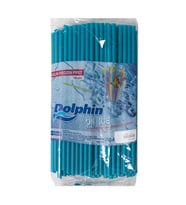 Dolphin Frozen Kalın Kokteyl Buzlu İçecek Pipet - Düz - Turkuaz - 22 Cm. - 8 mm. -100 Adetlik Paket