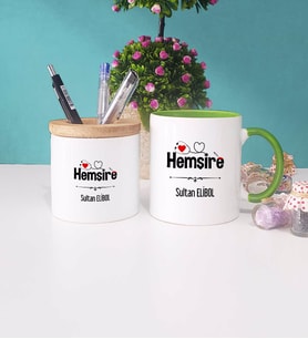 Hemşire Kupa Bardak Yeşil ve Kalemlik