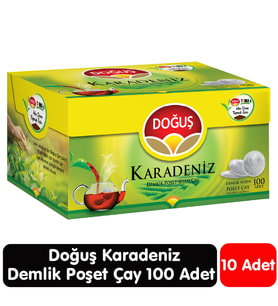 Doğuş Karadeniz Demlik Çay 100 Adet 10 Paket