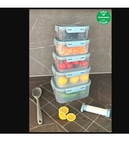 Seoul Taze Ürün Saklama Kabı 6'lı Set (0,6lt+0,9lt+1,3lt+1,9lt+2,5lt+Pompa)