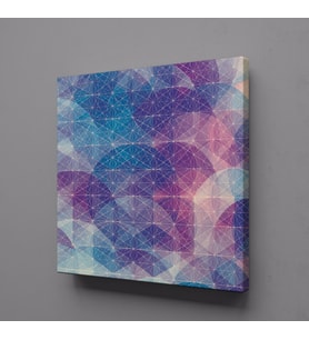 PEMBE MAVİ KANVAS TABLO 60x60cm (Karışık)