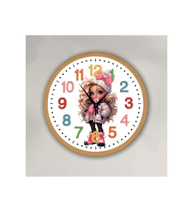 bilge Tasarım Çocuk Odası Duvar Saati 30 x 30 CM (Karışık)