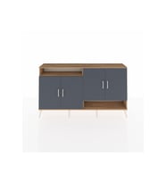 Arges Konsol 6 Raflı 4 Kapaklı 176x30x99 Çam-Antrasit/Çam