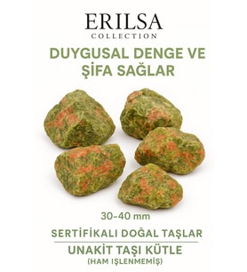 Sertifikalı İşlenmemiş Unakit Taşı Kütle El Taşı Kalp Şifası Duygusal Yenilenmenin Doğal Kaynağı (Çok Renkli)