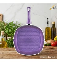 ARZU ÇELİK 28 Cm Granit Izgara Tavası - Violet