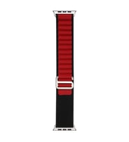 Lexroo Watch 7 41mm Band-74 Hasır Kordon - Siyah-Kırmızı