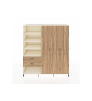 Kronos Dolap 16 Raflı 2 Çekmeceli 3 Kapaklı 220x59x243 Aytaşı-Çam/Çam