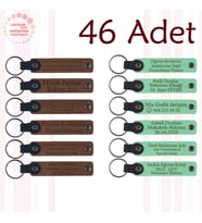 A Kahve & Yeşil, Sevdiklerinizle Paylaşılacak Doğum Günü Anısı, 46'lı Set, Kişiye Özgü Anahtarlık