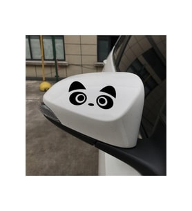 Sevimli Panda Yüz Tasarımi Su Geçirmez Çıkarılabilir Oto Sticker 4 Adet 27*12 Cm