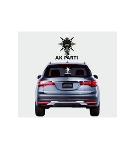 Akp Logo Oto Sticker 23*27 Cm