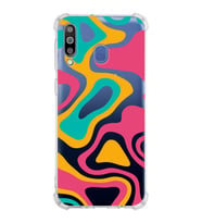 Samsung Galaxy M30  Köşe Korumalı Antişok Kapak Renkli Desen Tasarımlı Şeffaf Silikon Kılıf