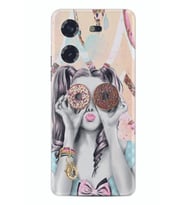Pova 5 Kılıf Resimli Desenli Baskılı Silikon Donut Girl 1408