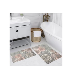 Eliana Home Baskılı 2'li Banyo Paspas Takımı RVG5201