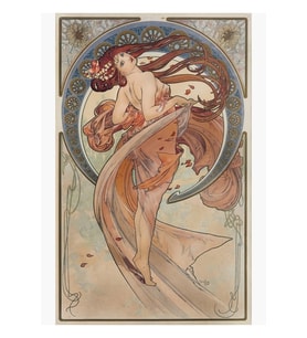 Dans - Alphonse Mucha - 1898 Tablo Ahşap Poster Dekoratif